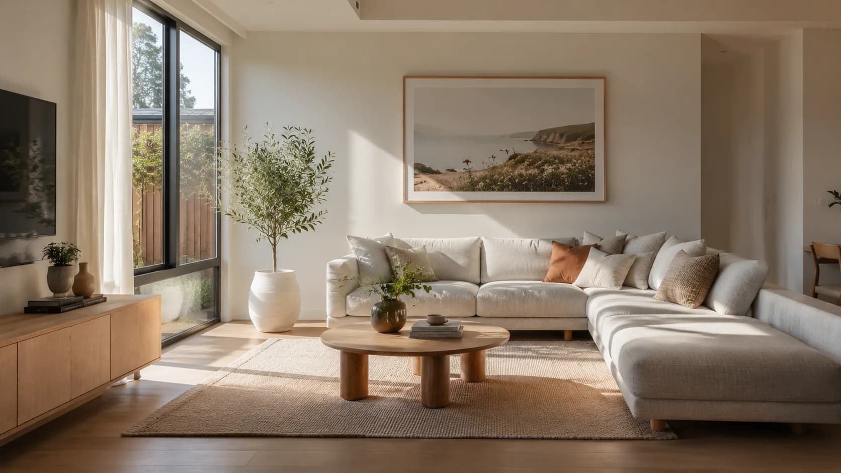 A calm, clean living room maintained by Swiepp